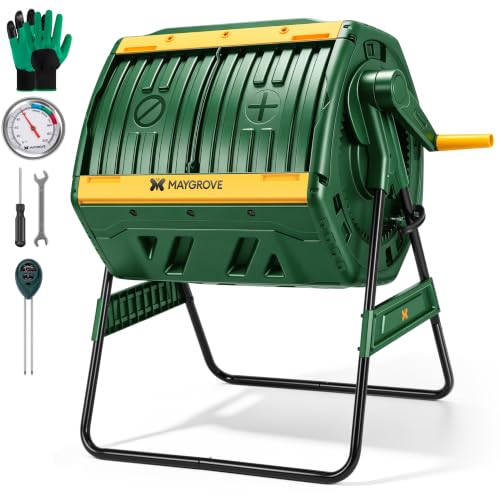 Maygrove 53 Gallon Dual Chamber Composting Tumbler