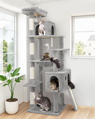 Globlazer F70 Pro 70 inch cat tree light grey