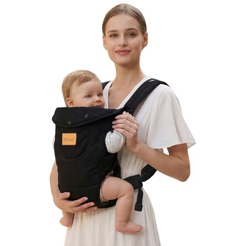 Shiaon baby carrier black front view