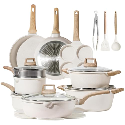 CAROTE 21pcs Nonstick Cookware Set full collection