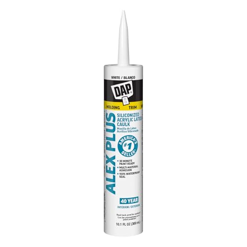 DAP Alex Plus White Caulk 10.1 fl oz tube