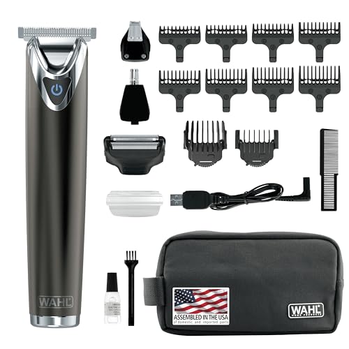 Wahl Stainless Steel Lithium Ion 2.0+ Slate Beard Trimmer main unit