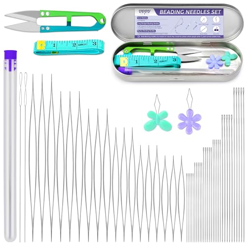 UOOU 86 Pcs Beading Needle Set in storage box