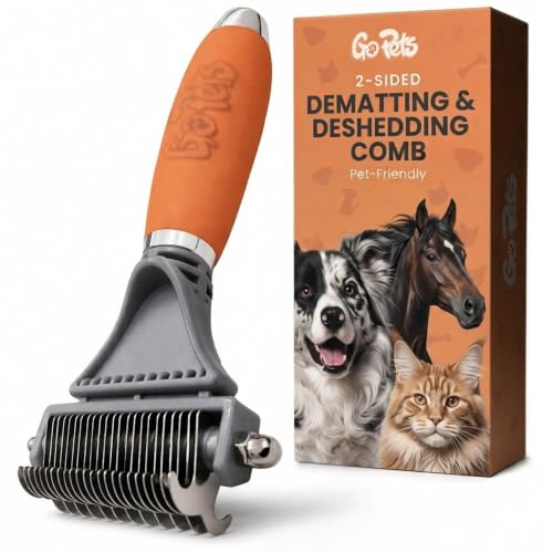 GoPets 2-in-1 deshedding and dematting comb