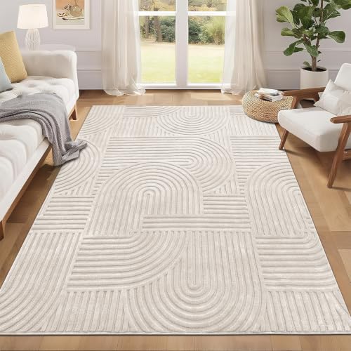 Pauwer 5x7 beige rug overview