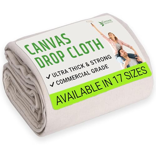GREEN LIFESTYLE 4x12 canvas drop cloth folded