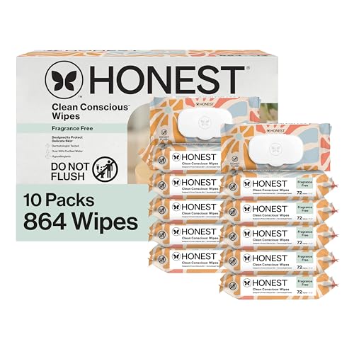 The Honest Company Multi-Use Baby Wipes 864 count Sunburst packaging