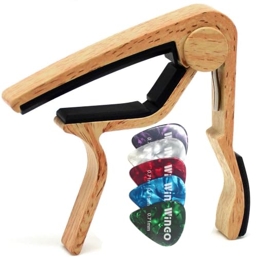 WINGO Burlywood Guitar Capo full view