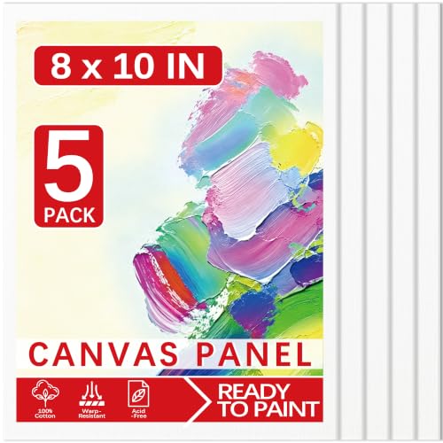 Jofuler 8x10 canvas boards 5 pack