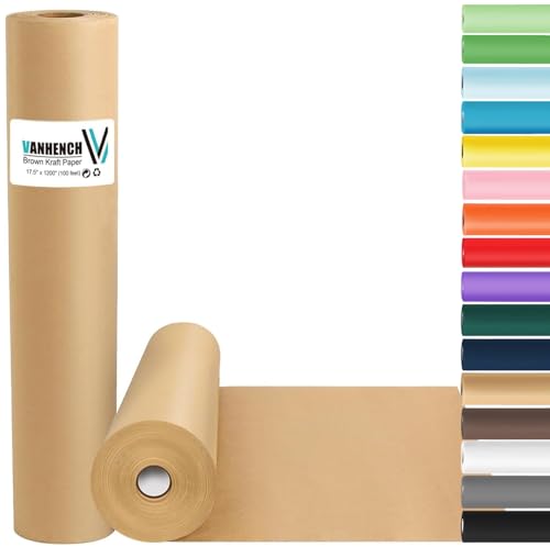 Vanhench brown wrapping paper roll