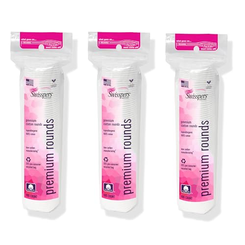 Swisspers Premium Cotton Rounds 3 pack front view