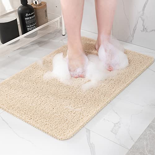 Hargiis beige bathtub mat 24x16