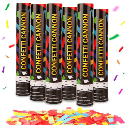 PARTY GLITS 12 inch confetti cannon 6 pack