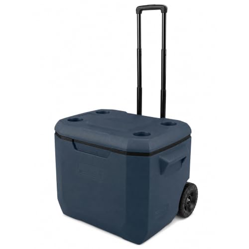 Coleman Chiller Wheeled Cooler Sapphire front view