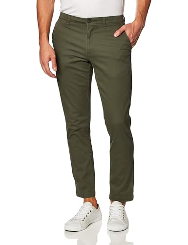 Essentials slim-fit olive chino front view