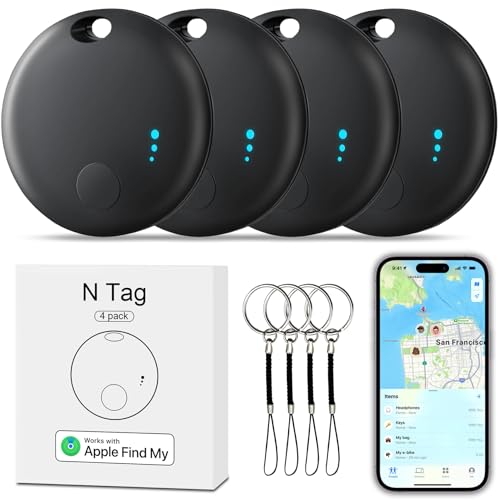 Fortunepro Tracker Tag 4 Pack black front view