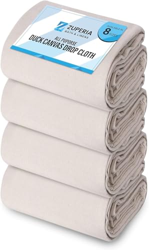 ZUPERIA canvas drop cloth 4-pack in packaging