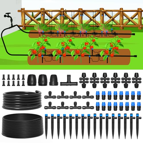MIXC 247 FT Drip Irrigation System components