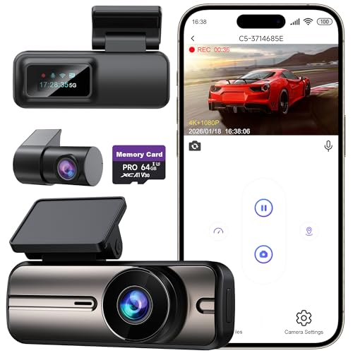 WOOLAACOO C5 front and rear dash cam system