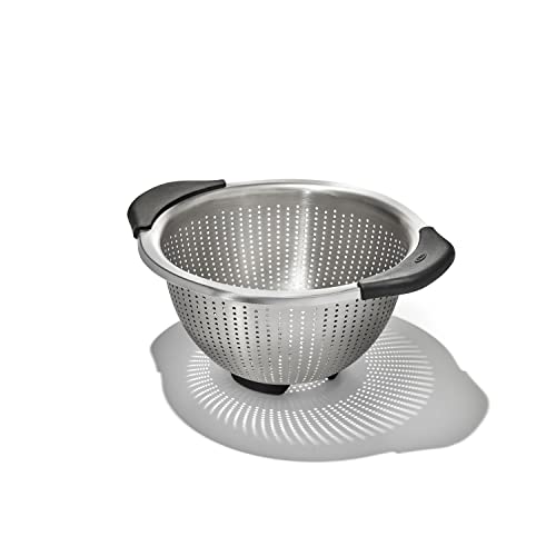 OXO Good Grips 3 Qt Stainless Steel Strainer side view