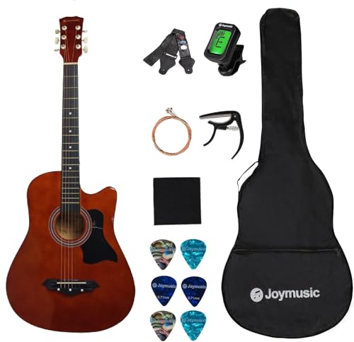 JOYMUSIC 38 inch brown acoustic guitar