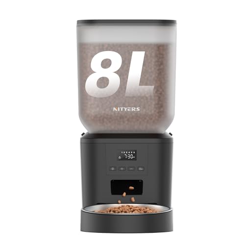 Nityers 8L Automatic Dog Feeder matte black