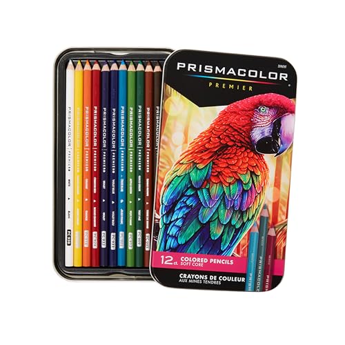 Prismacolor Premier 12 Count colored pencils tin packaging