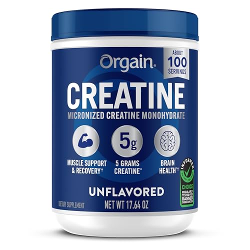 Orgain 5g Creatine Monohydrate front label