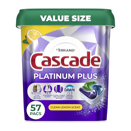 Cascade Platinum Plus Lemon 57 Count tub