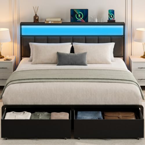 UHTN queen bed frame in grey