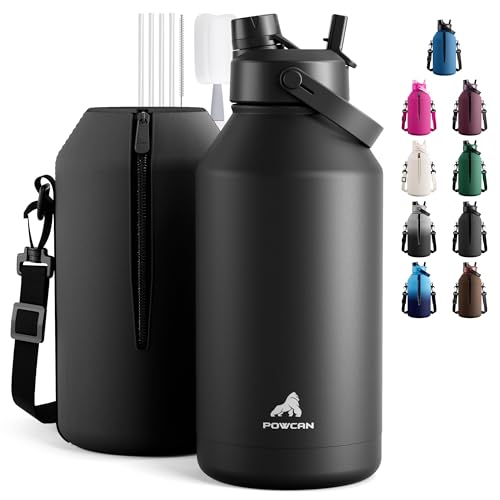 POWCAN 64 oz insulated bottle Midnight