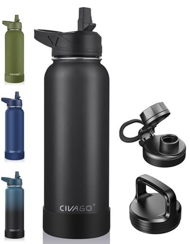 CIVAGO 40 oz black water bottle profile