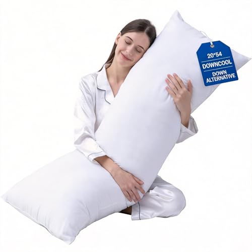 DOWNCOOL Large Body Pillow Insert white