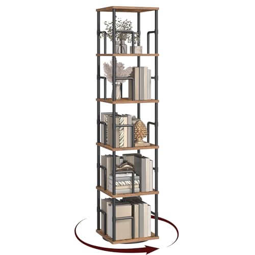 MAHANCRIS 5-tier rotating bookshelf overview