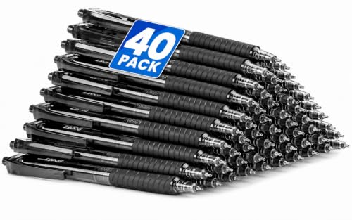 Sooez 40 pack bulk ballpoint pens in black