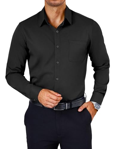 COOFANDY Men Wrinkle Free Dress Shirt front view