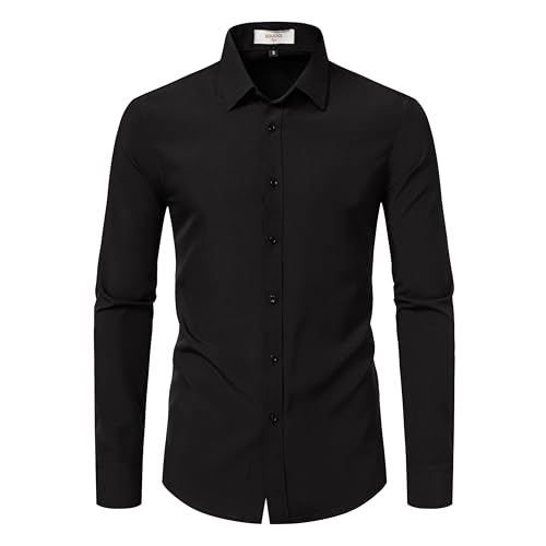 EOUOSS Men’s Slim Fit Stretch Dress Shirt front view