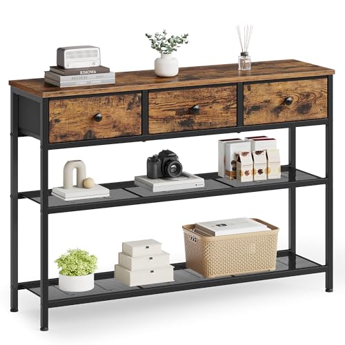 SONGMICS console table in rustic brown