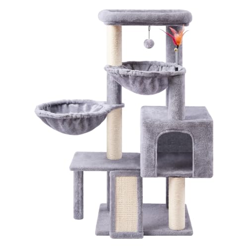 Tuaoeef 37-inch cat tree with condo and hammocks