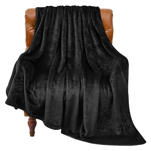 BEDELITE Fleece Blanket Black 50x60 folded