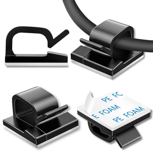suoundey 100 Pcs black cable clips set