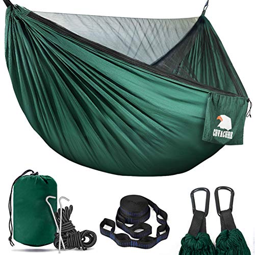 Covacure Double Camping Hammock Dark Green