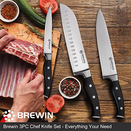 Chef knife and santoku knife from the Brewin set