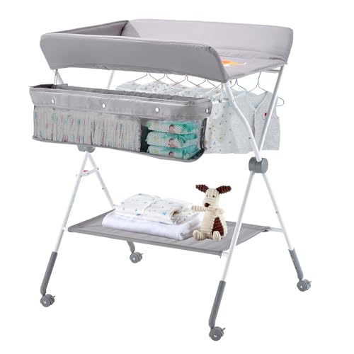 VEVOR Baby Changing Table CT-04A gray view