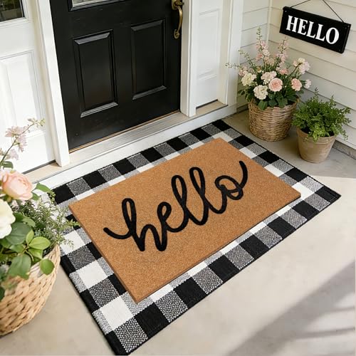 TIKIRUGI 2 Pcs Welcome Door Mat Set overview