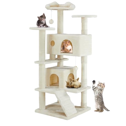 DUMOS 54-inch Cat Tree Tower front view