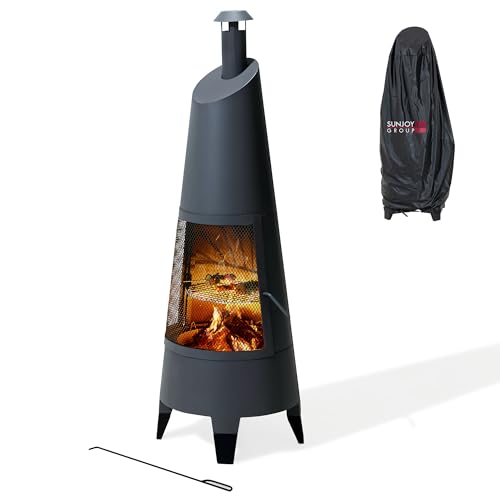 Sunjoy 57 Inch Chiminea exterior