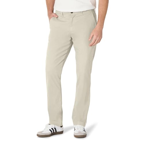 Full view of Essentials Men's Athletic-Fit Khaki Chinos
