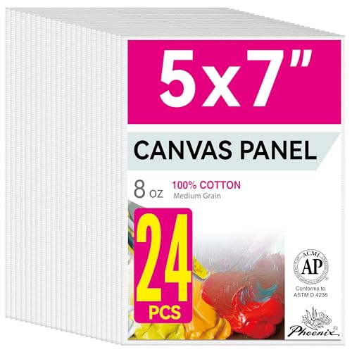 PHOENIX 24 pack of 5x7 canvas panels
