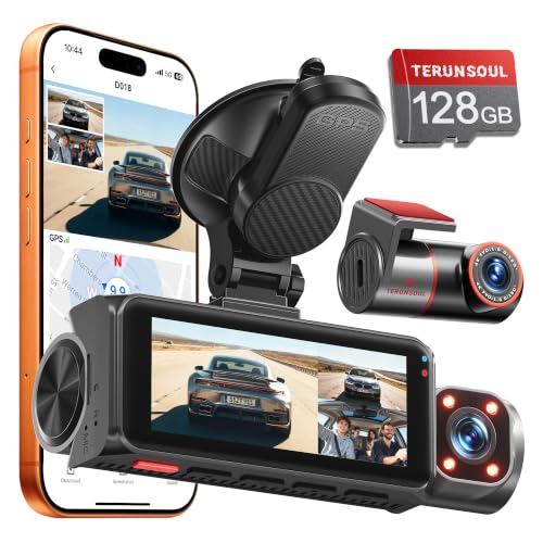 TERUNSOUL D018D 4K 3 Channel Dash Cam front view